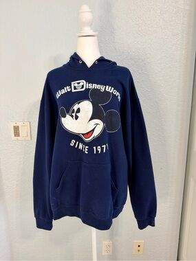 Disney Navy Mickey Mouse Graphic Hoodie